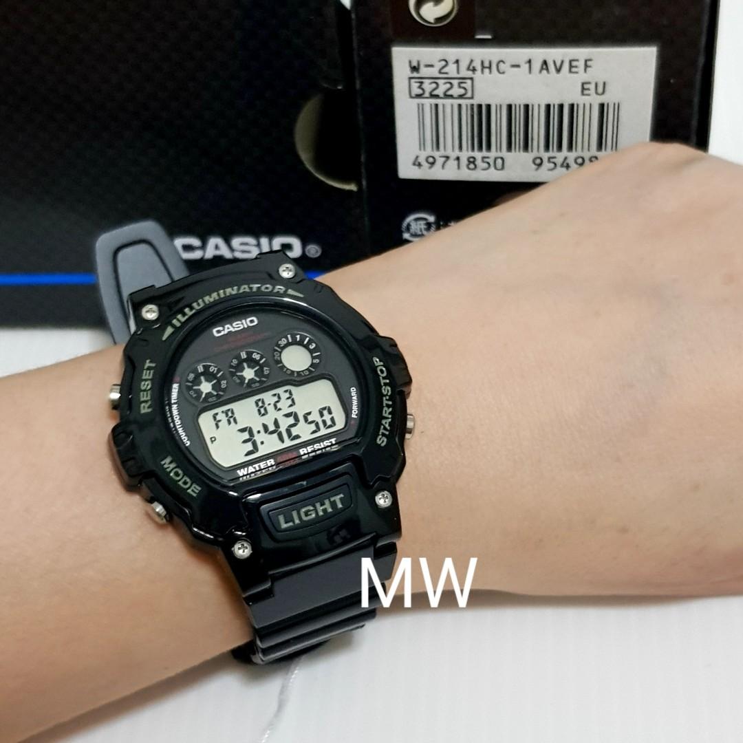 Casio Men s Chronograph 50m Black Tone Stainless Steel Resin Watch