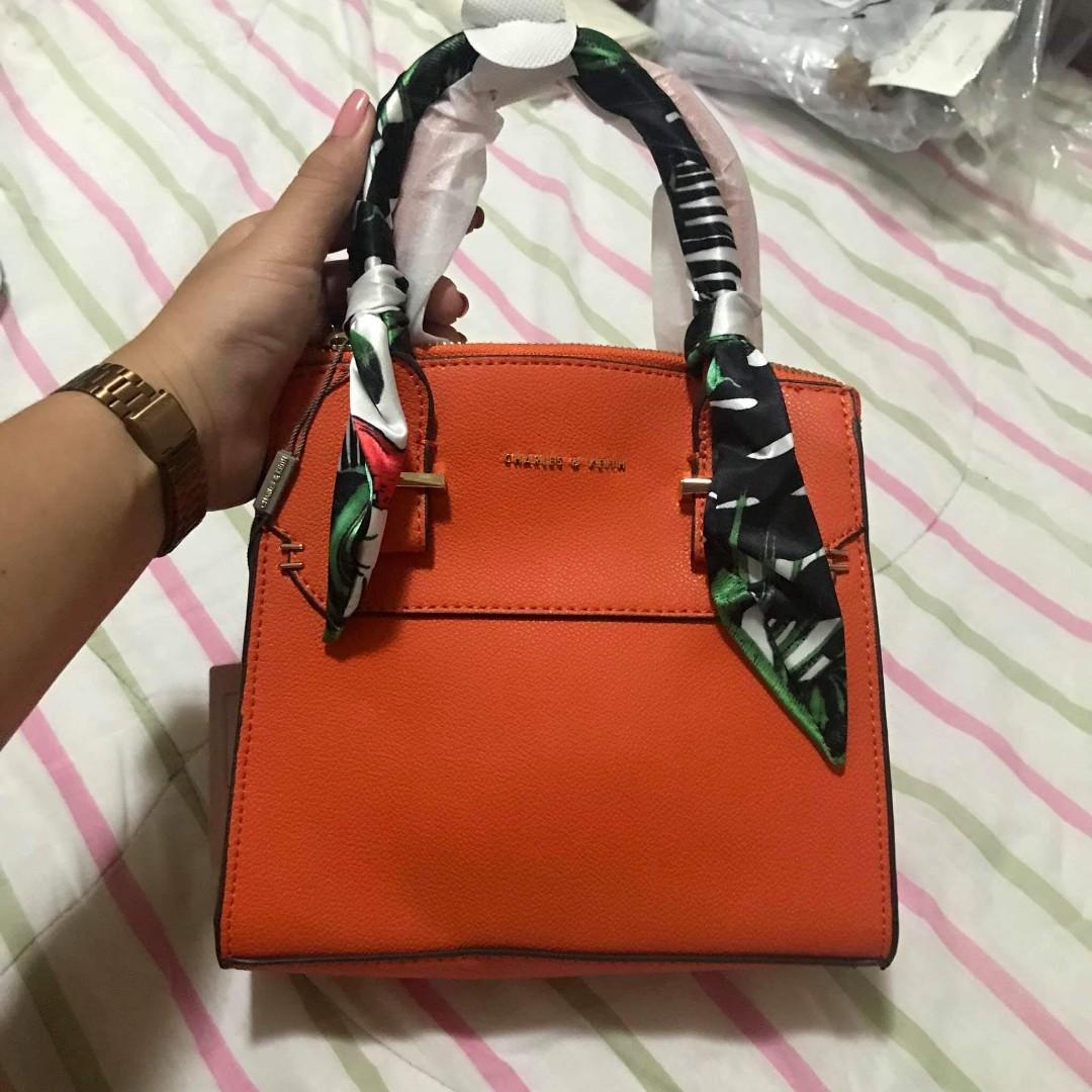 Charles And Keith Scarf Wrapped Handle Bag On Carousell
