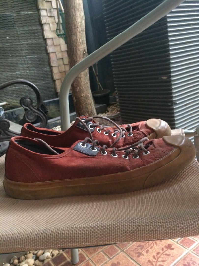 Converse Jack Purcell Gumsole Red Fesyen Pria Sepatu Sneakers