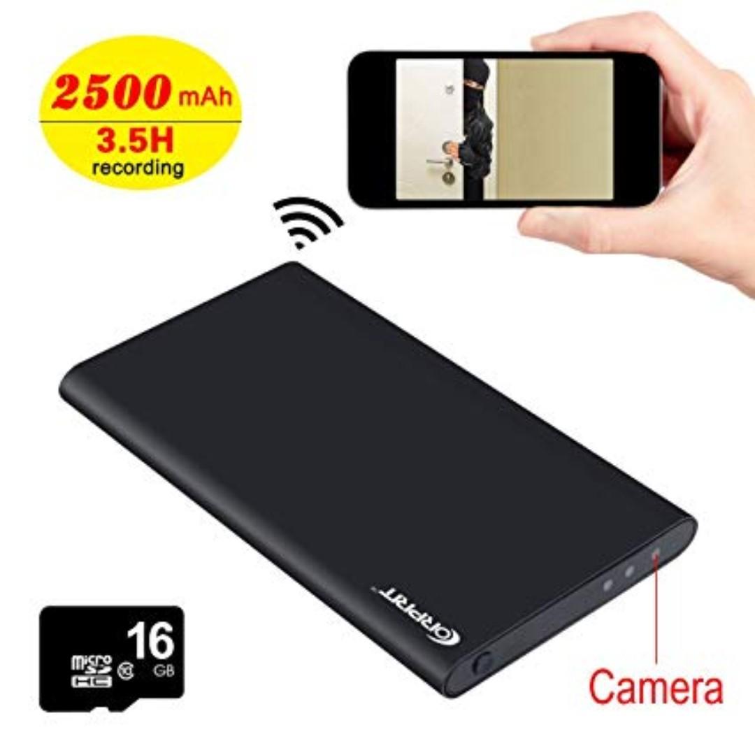 Corprit Power Bank Wireless Hidden Spy Camera HD 1080P Ultra thin