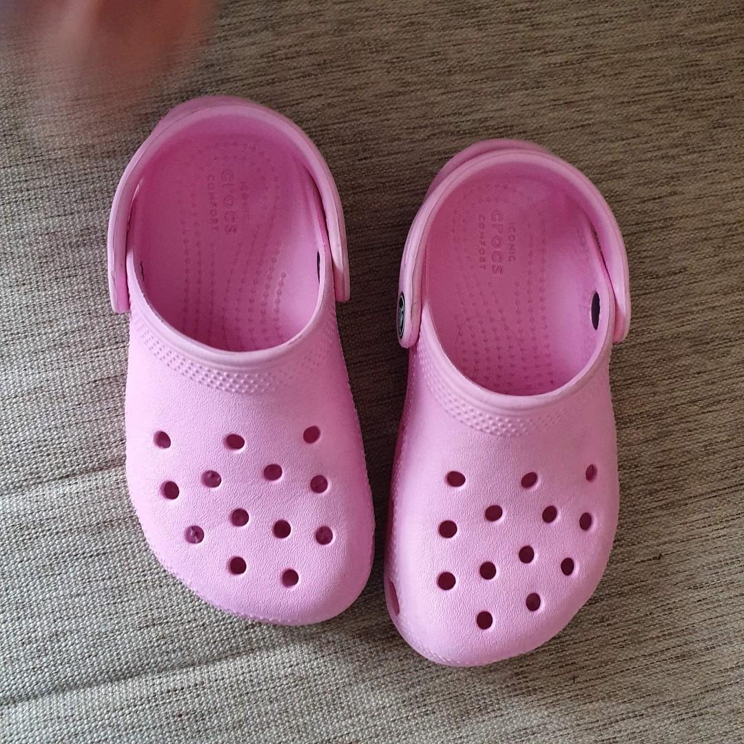 pink baby crocs