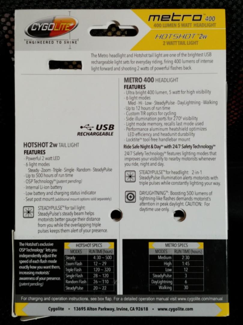 Cygolite metro 400 clearance
