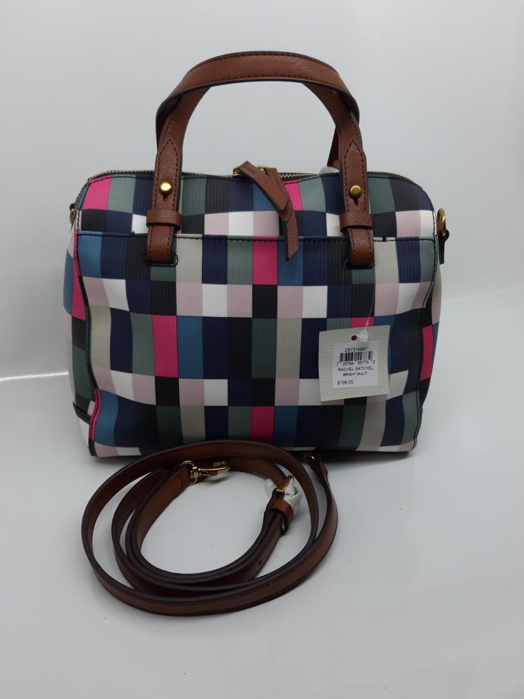 Fossil rachel clearance satchel bright multi