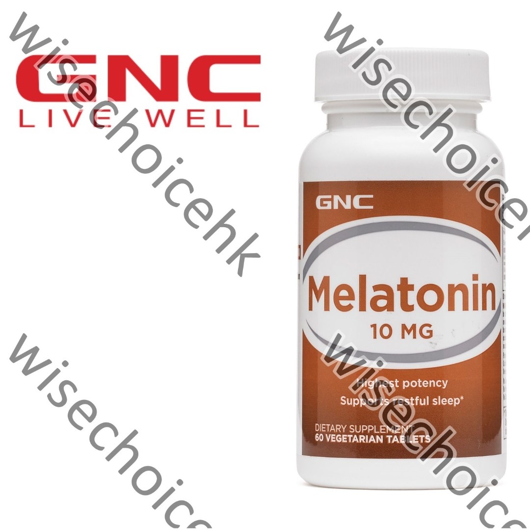 gnc melatonin 10mg 美樂通寧 褪黑激素 10mg 60粒