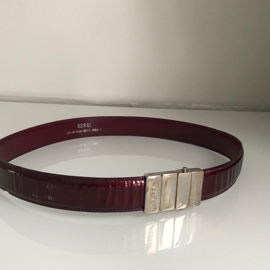 maroon gucci belt