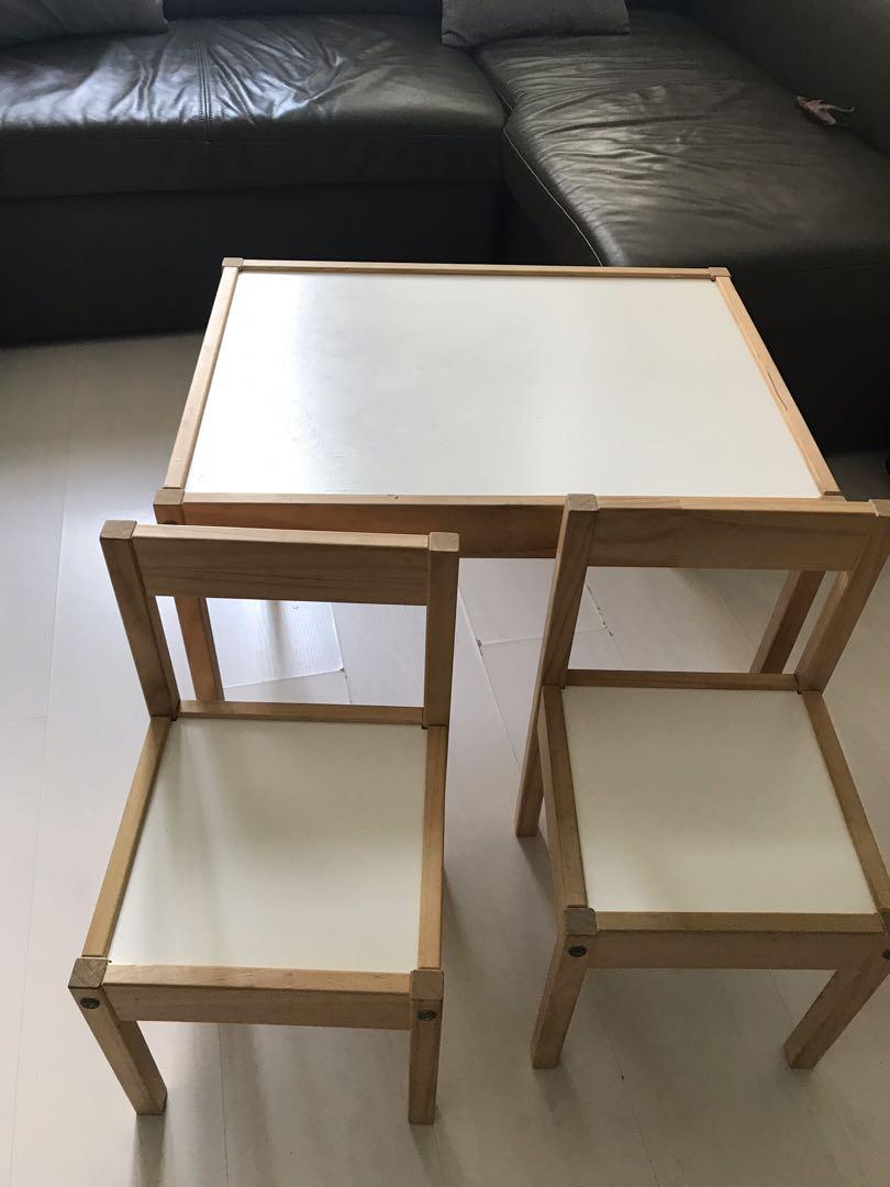 ikea kids wooden table and chairs