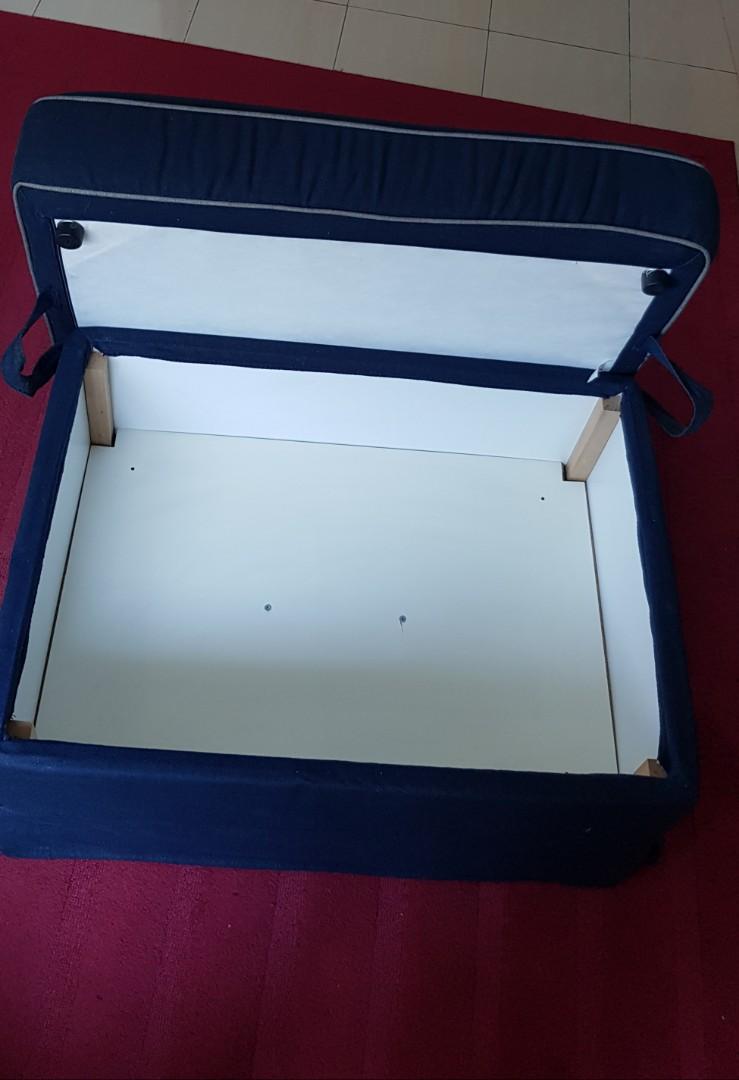 Ikea ottoman storage box, Furniture & Home Living, Home Improvement