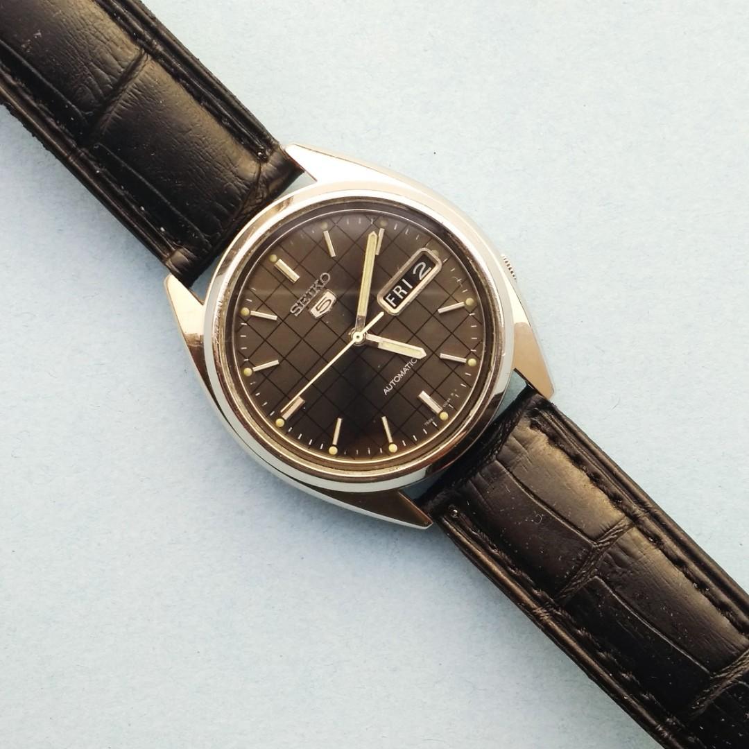 Jual Seiko 5 Automatic 7s26 Checkered Sunburst Dial Vintage