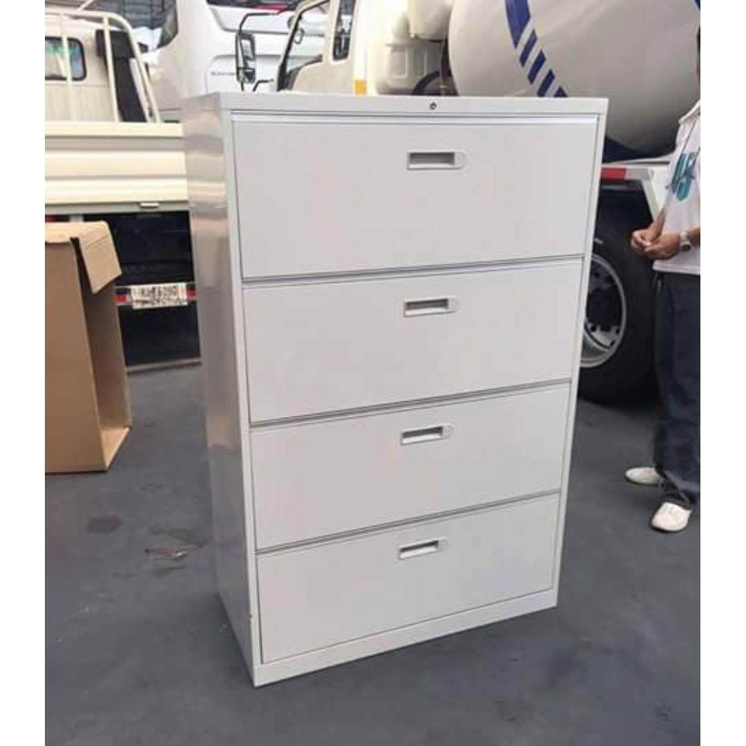Lateral Filing Cabinet 4 Drawer Flush Handle Office Furniture Home Furniture Furniture Fixtures Office Furniture On Carousell