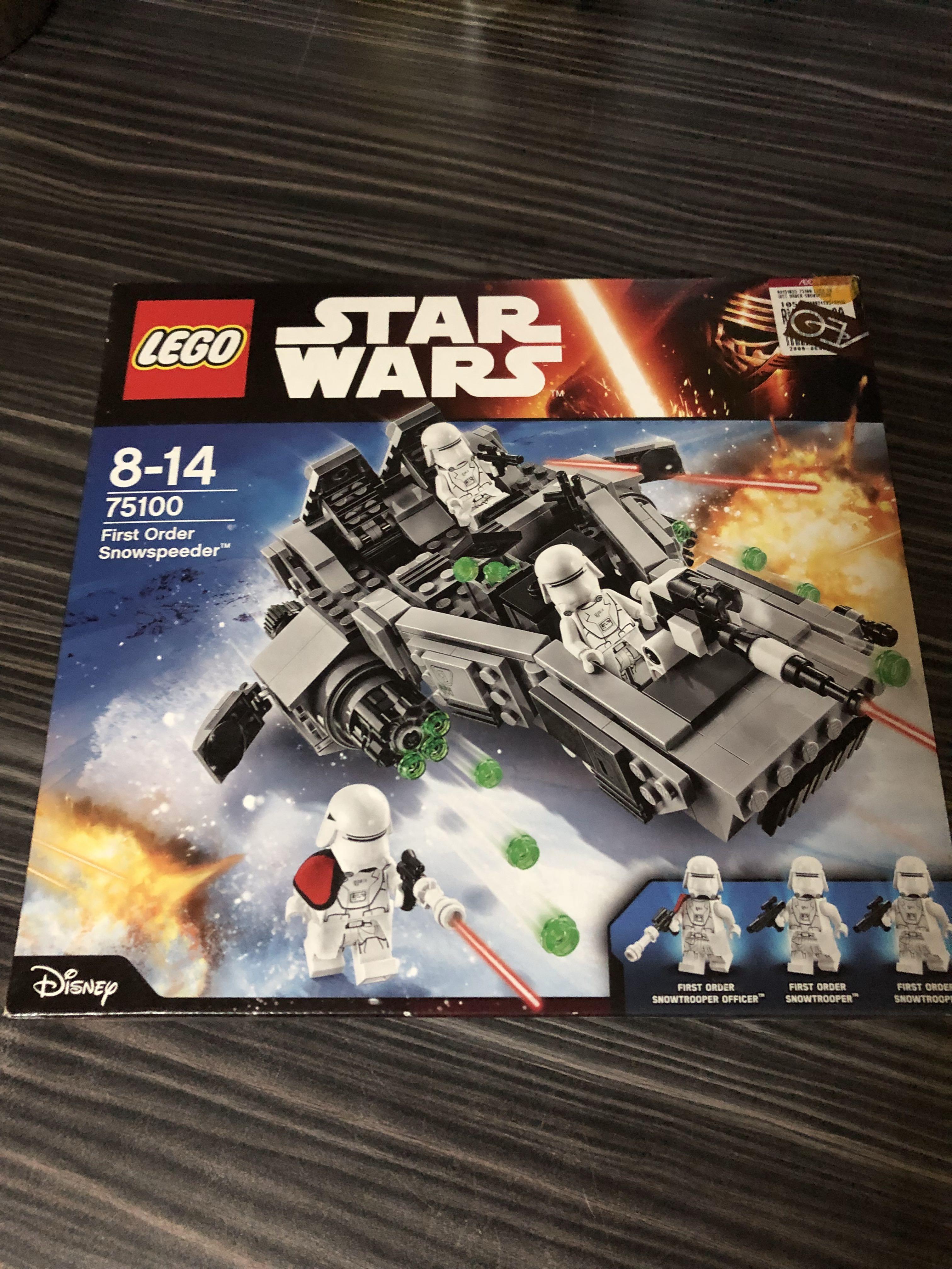 *NO MINIFIGURES* NEW LEGO Star Wars 75100 First Order Snowspeeder with manual