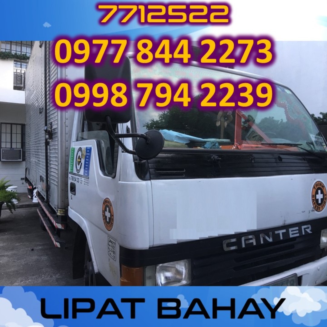 Lipat bahay trucking services truck for rent hire rental lipat gamit 6 wheeler closed van & 10 wheeler wing van elf canter fuso