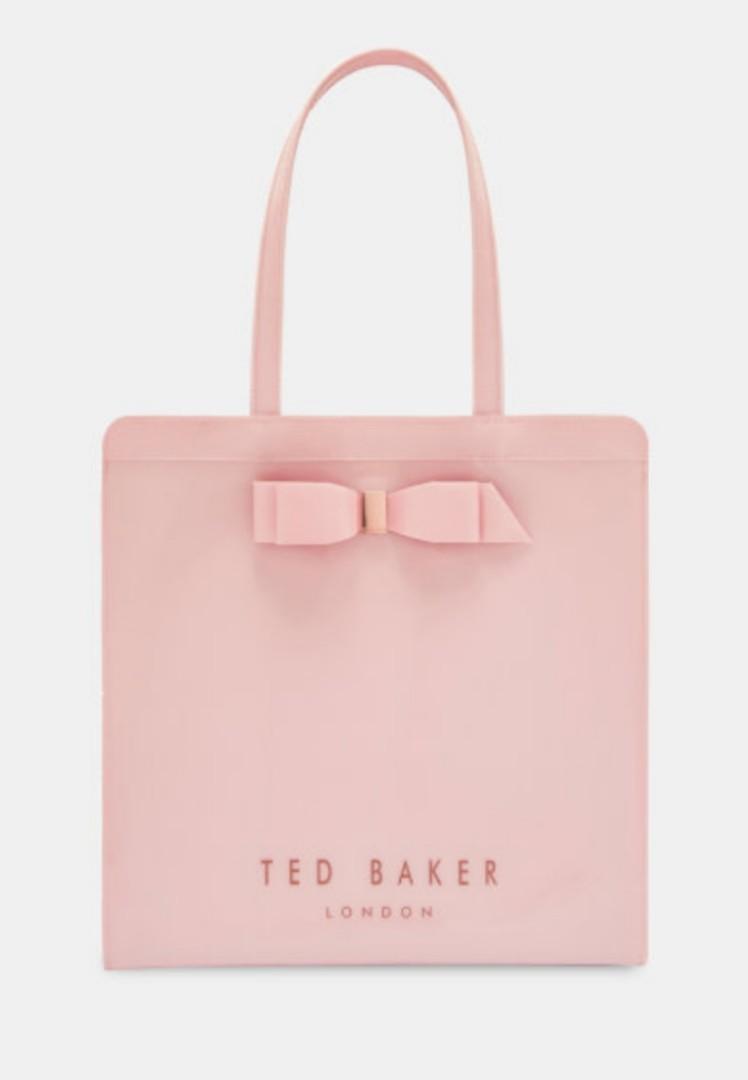 NEW ORI Ted Baker Large Shopper Tote Bag Tas ASLI OTENTIK Almacon Bow Detail Icon Pink