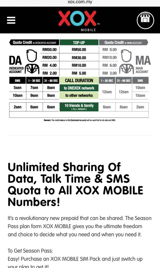 Onexox Prepaid Simcard Xox Malaysia Mobile Phones Tablets Others On Carousell