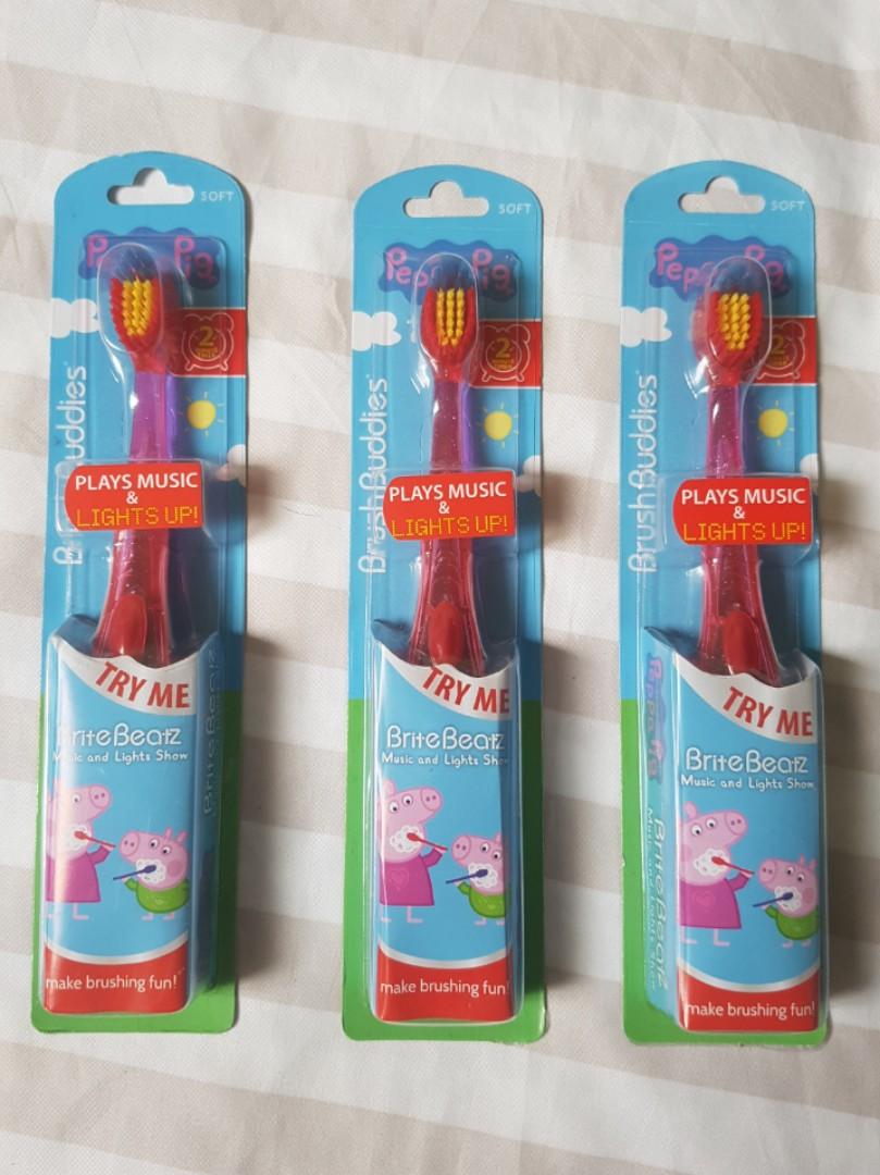 Peppa Pig Toothbrush Plays Music & Lights Up, Babies & Kids, Baby