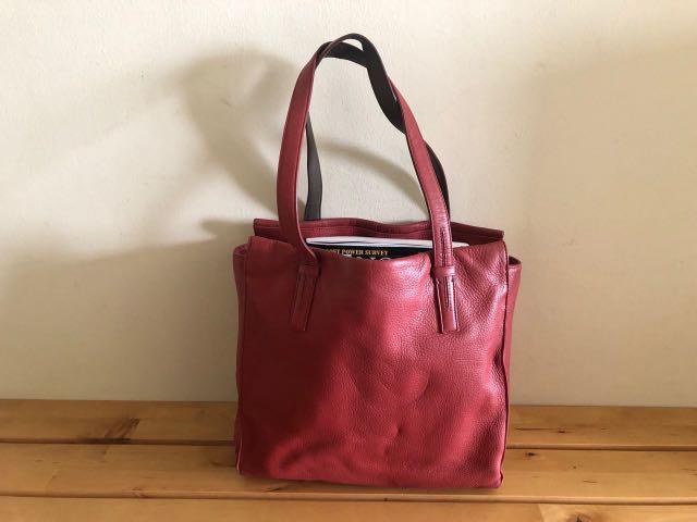 radley red tote bag