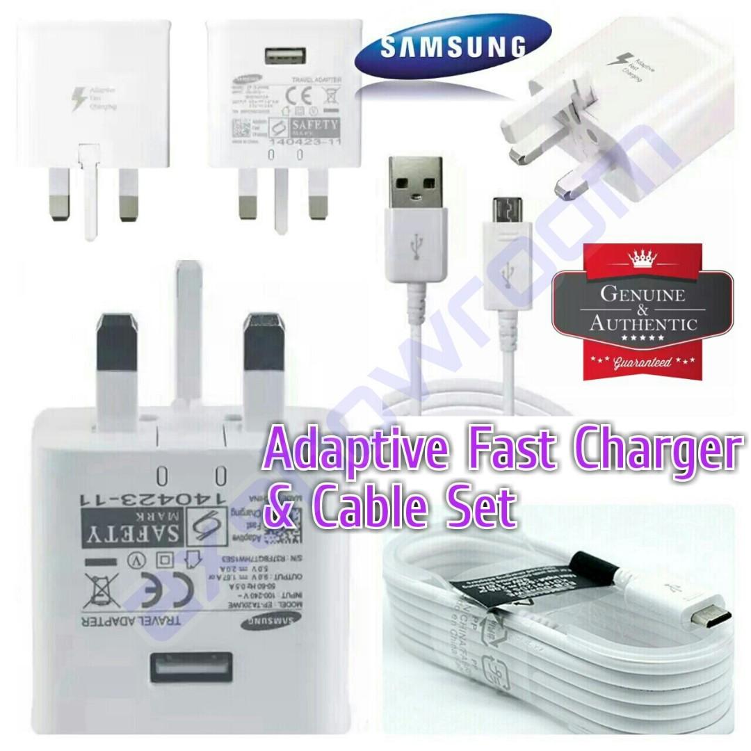 Samsung Adaptive Fast Car Charger – For Note4/5/Edge/S6/S6 Edge+ – With 5ft Micro USB Cable (Black)