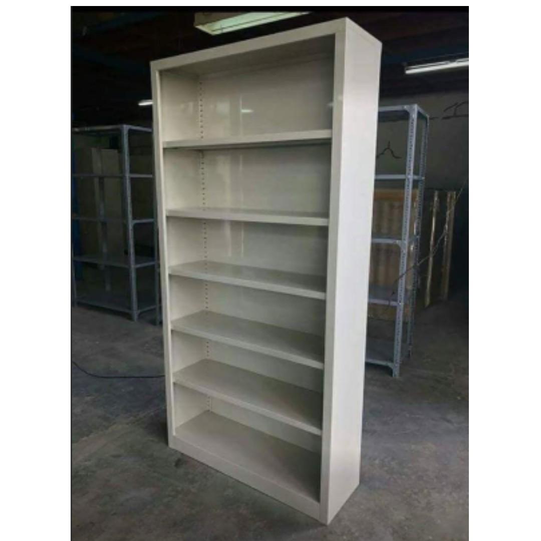 Steel Book Shelves 5 Layer Sliding Glass Door Cabinet Office Partition Home Furniture Furniture Fixtures Office Furniture On Carousell