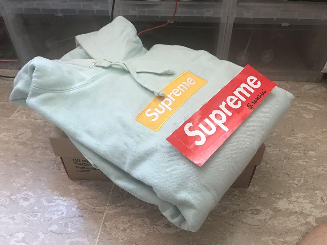 Supreme ice blue hoodie clearance