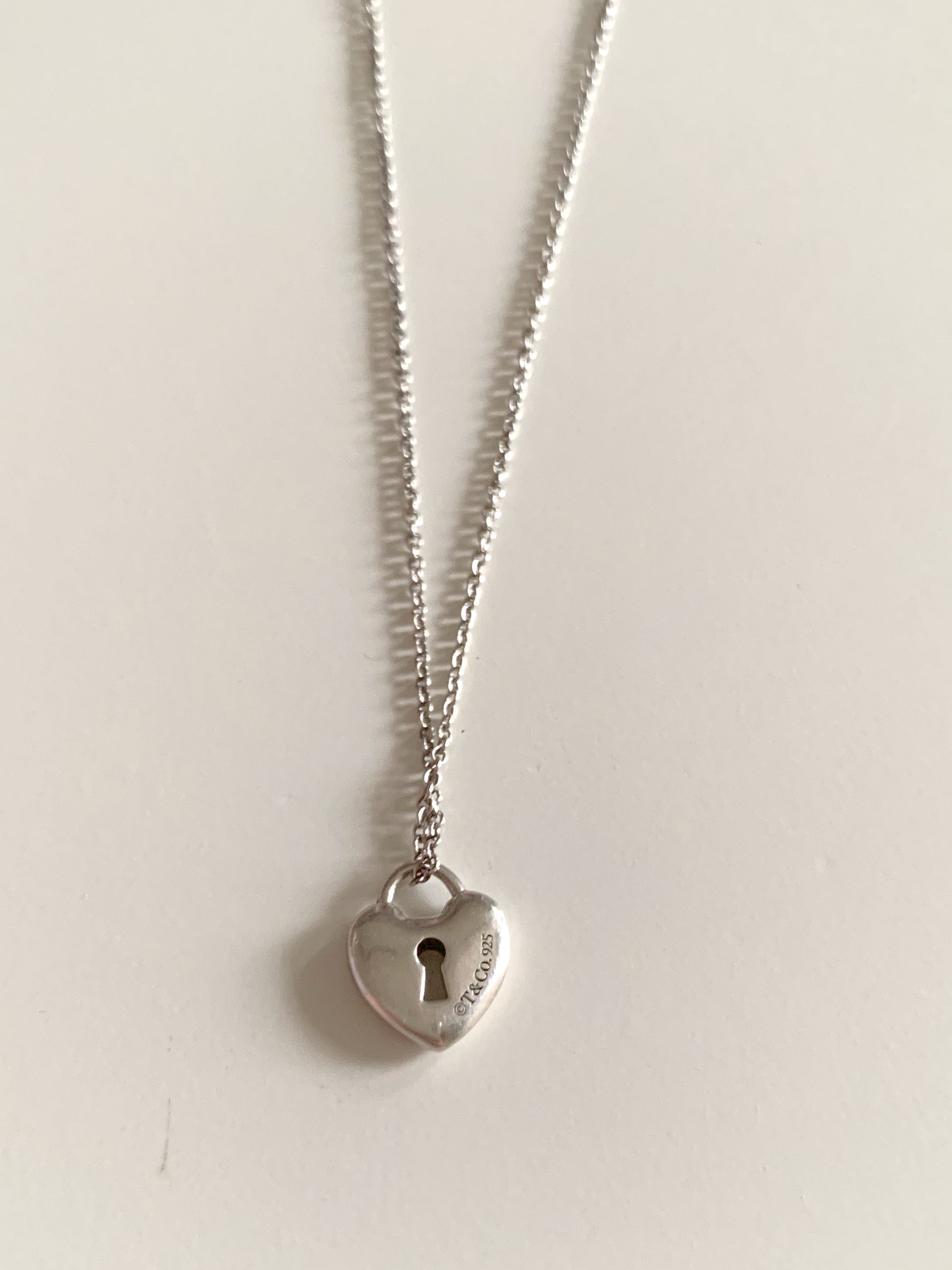 tiffany heart padlock necklace