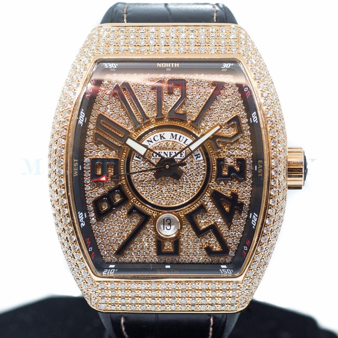 Unworn Franck Muller Vanguard in 18k Yellow Gold w aftermarket