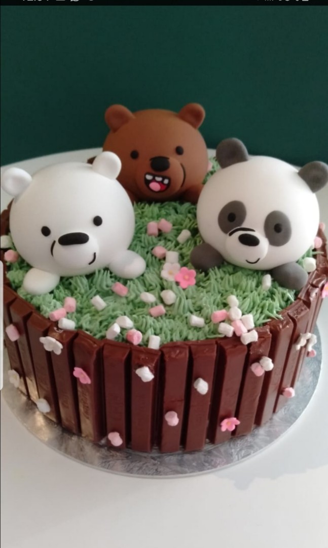 We Bare Bears Cake Topper Air Dry Clay Design Craft Handmade Craft On Carousell Maricci designer acrylic cake toppers rs 350/piece. we bare bears cake topper air dry clay