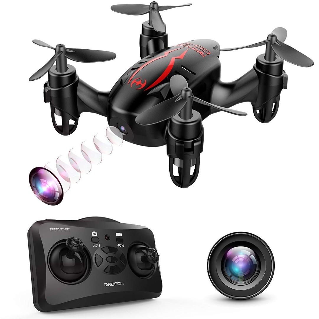 074 DROCON GD60 Mini Drone RC Quadcopter with 720P HD Camera Live Video Headless Mode 360 Flip Function Easy Safe to Fly Great Choice for