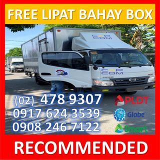 House movers moving services truck for rent rental trucking services lipat bahay 6 wheeler closed van