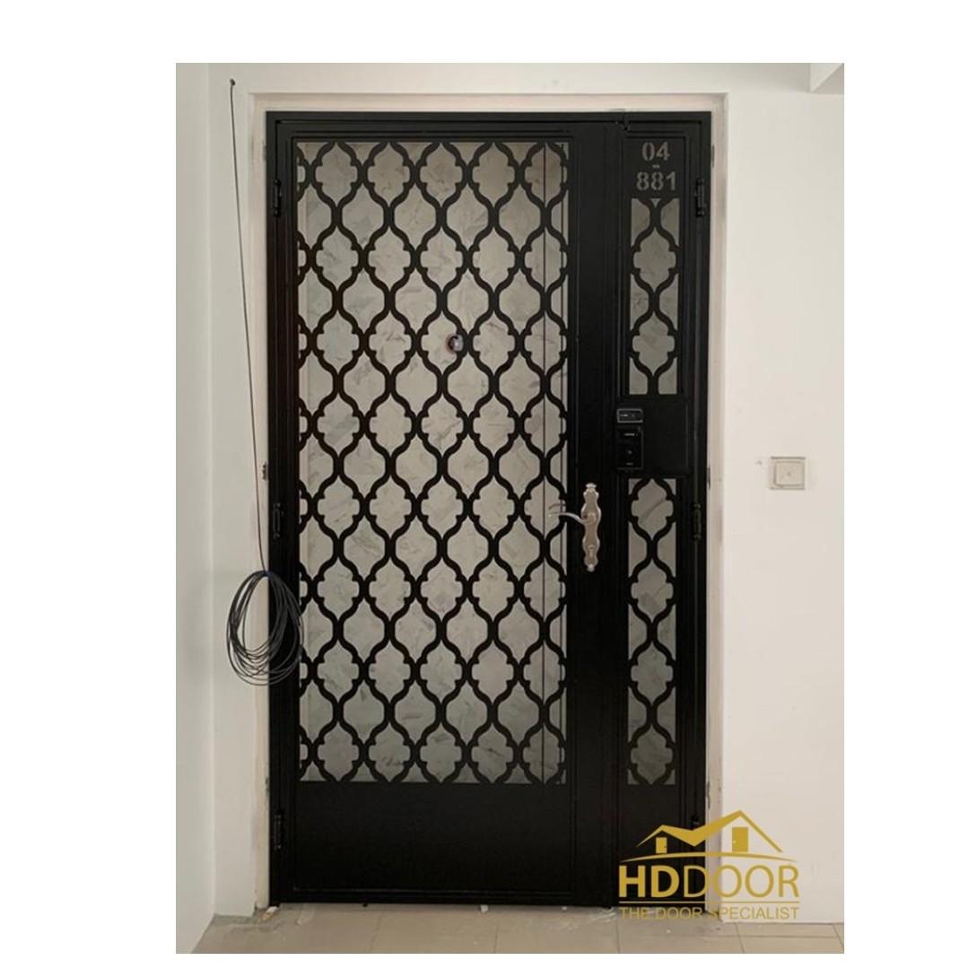3d Laser Cut Gate Full Solid Fire Rated Laminate Main Door Home