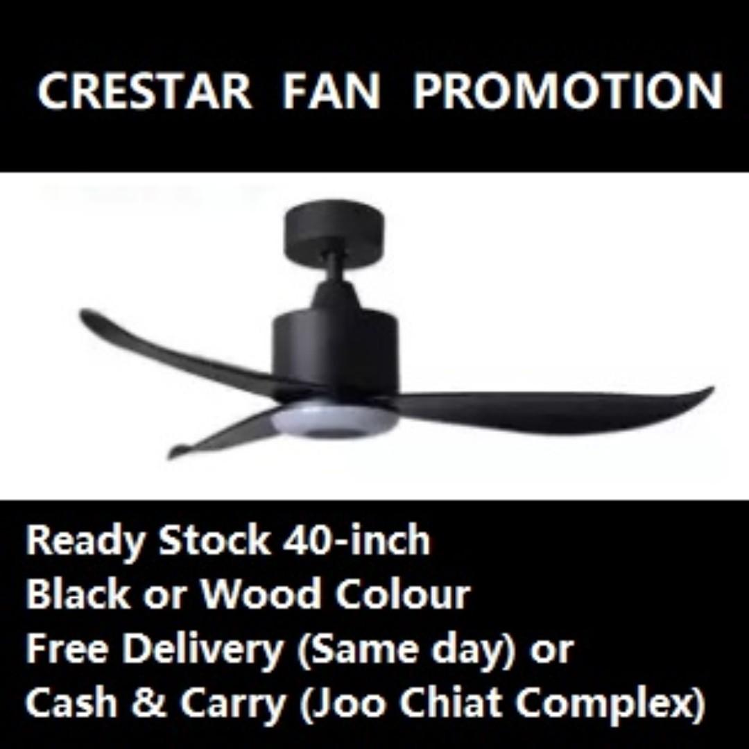 40 Inch Black Wood Colour Valueair Crestar Ceiling Fan Dc