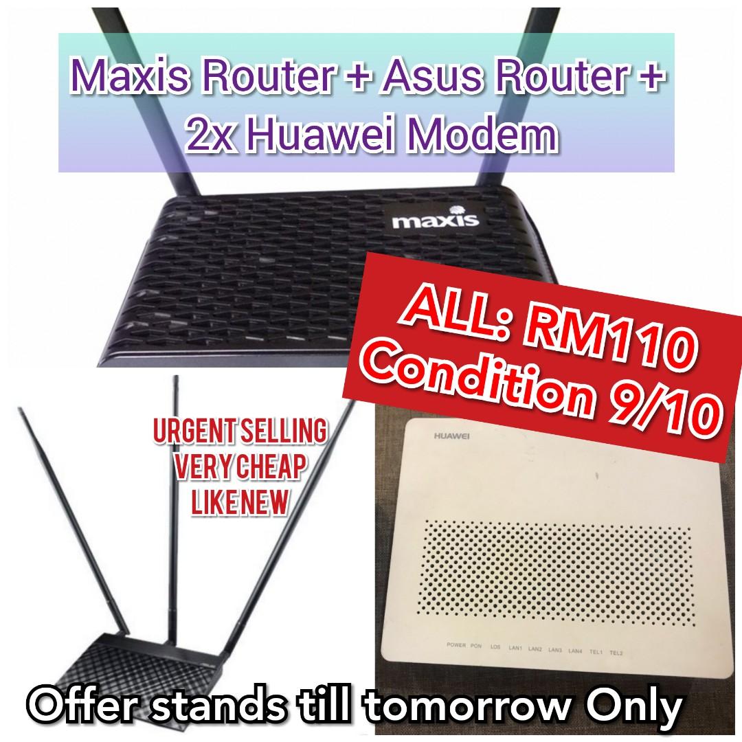 Aminia Ma131 Maxis Wifi Modem Broadband Sim Card Asus Rt N14uhp 2x Huawei Echolife Hg8240h Free Wlan Hub Modem Router Broadband Electronics Computer Parts Accessories On Carousell