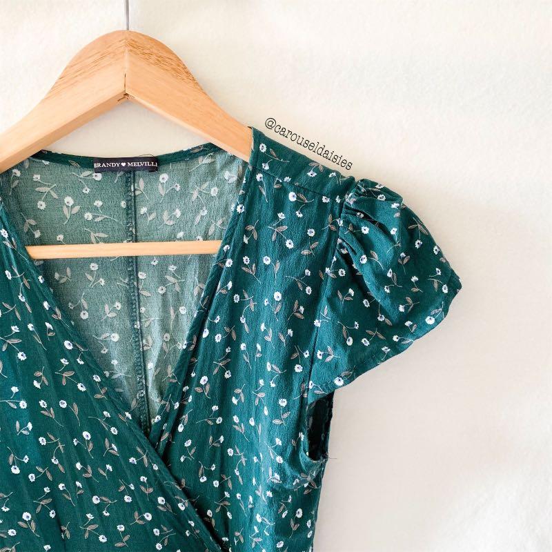 brandy melville robbie dress green