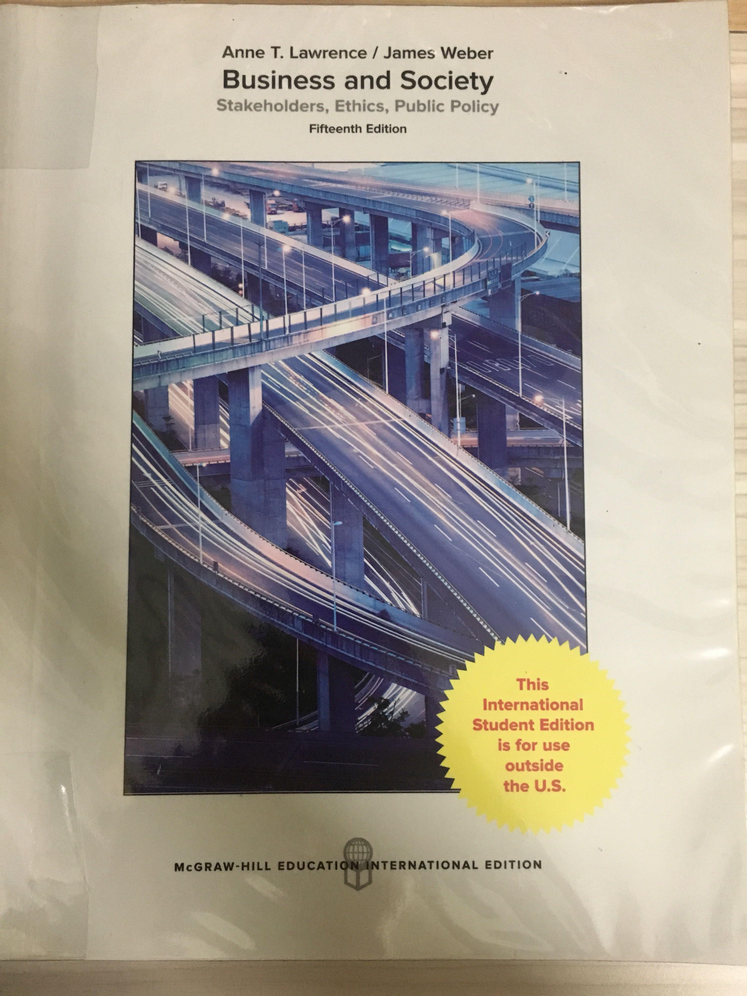 Business And Society Stakeholders Ethics Public Policy Books