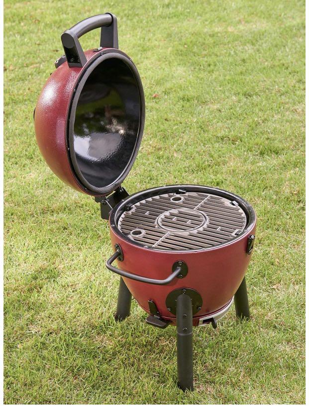 Char Griller Akorn Jr. Kamado Kooker Charcoal Grill Red TV