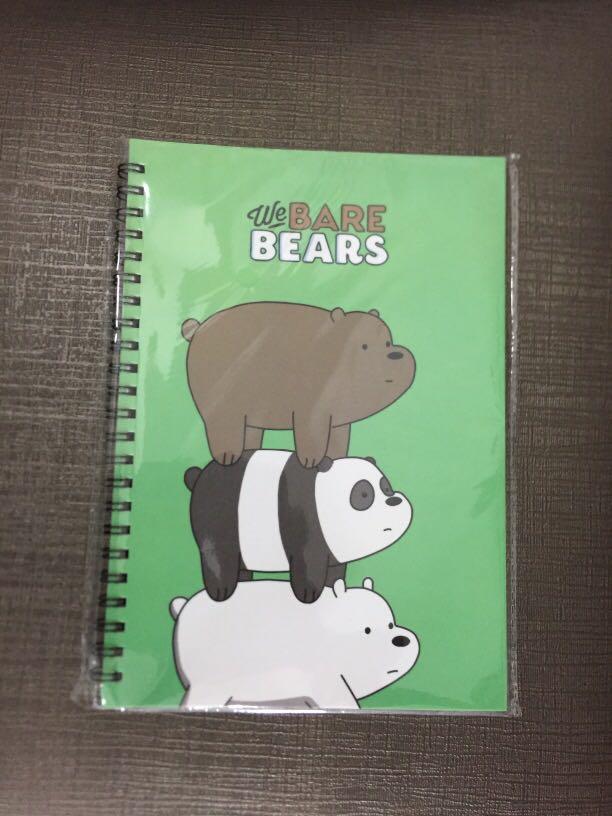 Cute Notebooks notebooks we bare bears green yellow A5, Hobbies & Toys ...