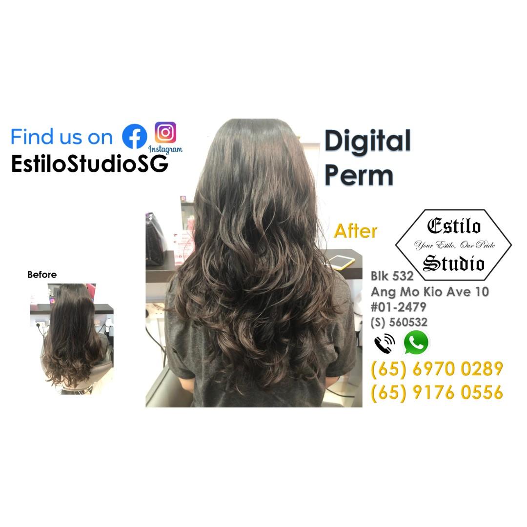 Digital Perm 数码烫发 Short Health Beauty Hair Care On