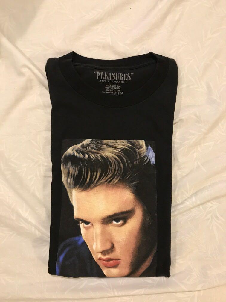 Elvis Presley Pleasures Tee steal (Category: Tshirts & Polo Shirts ) located in Muntinlupa City. Submitted by lc_03 (Listing ID 244666494, Image 1). Description: Size Large, worn once.