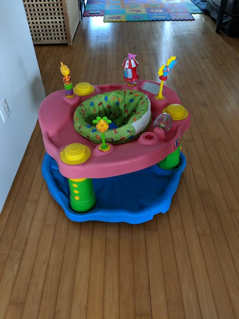 evenflo exersaucer wood