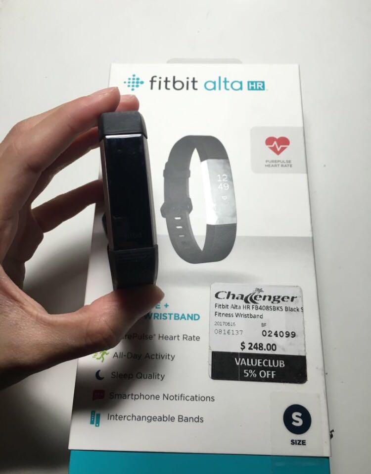 Fitbit Alta HR Black,small  Heart Rate/Fitness Wristband Open Box!
