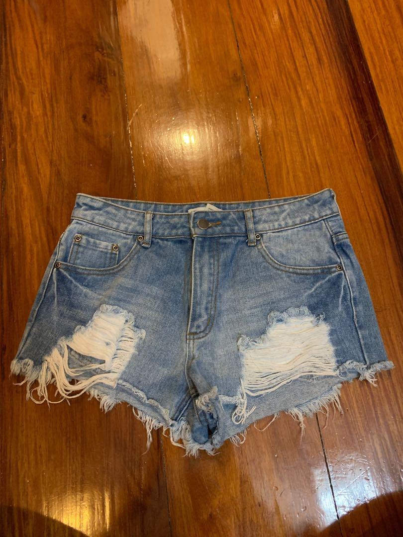 ripped cut off shorts