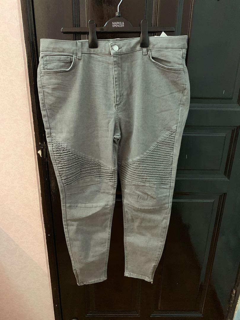 grey biker pants