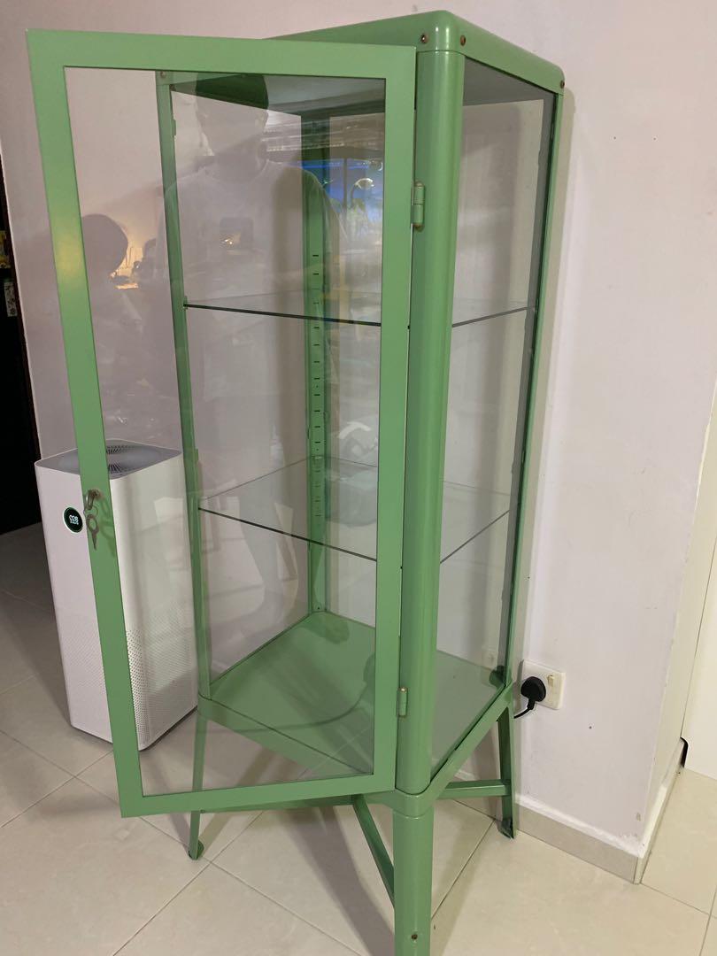 Ikea Fabrikor Glass Door Display Cabinet Furniture Shelves