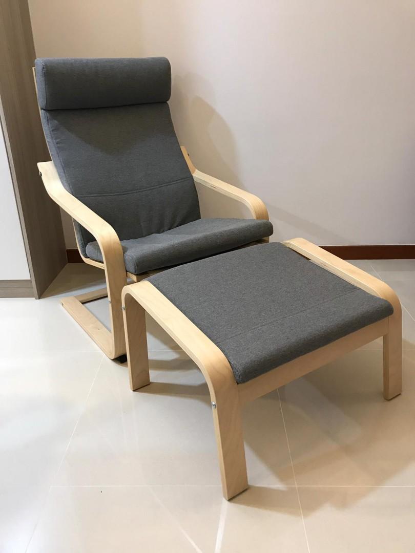 Ikea Poang Armchair Grey Furniture Tables Chairs On Carousell