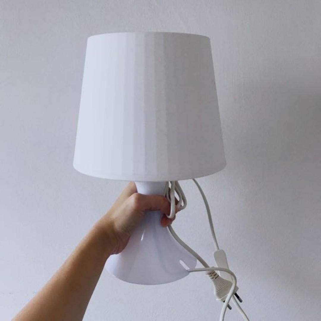 Ikea White Simple Table Desk Lamp Light Furniture Home Decor