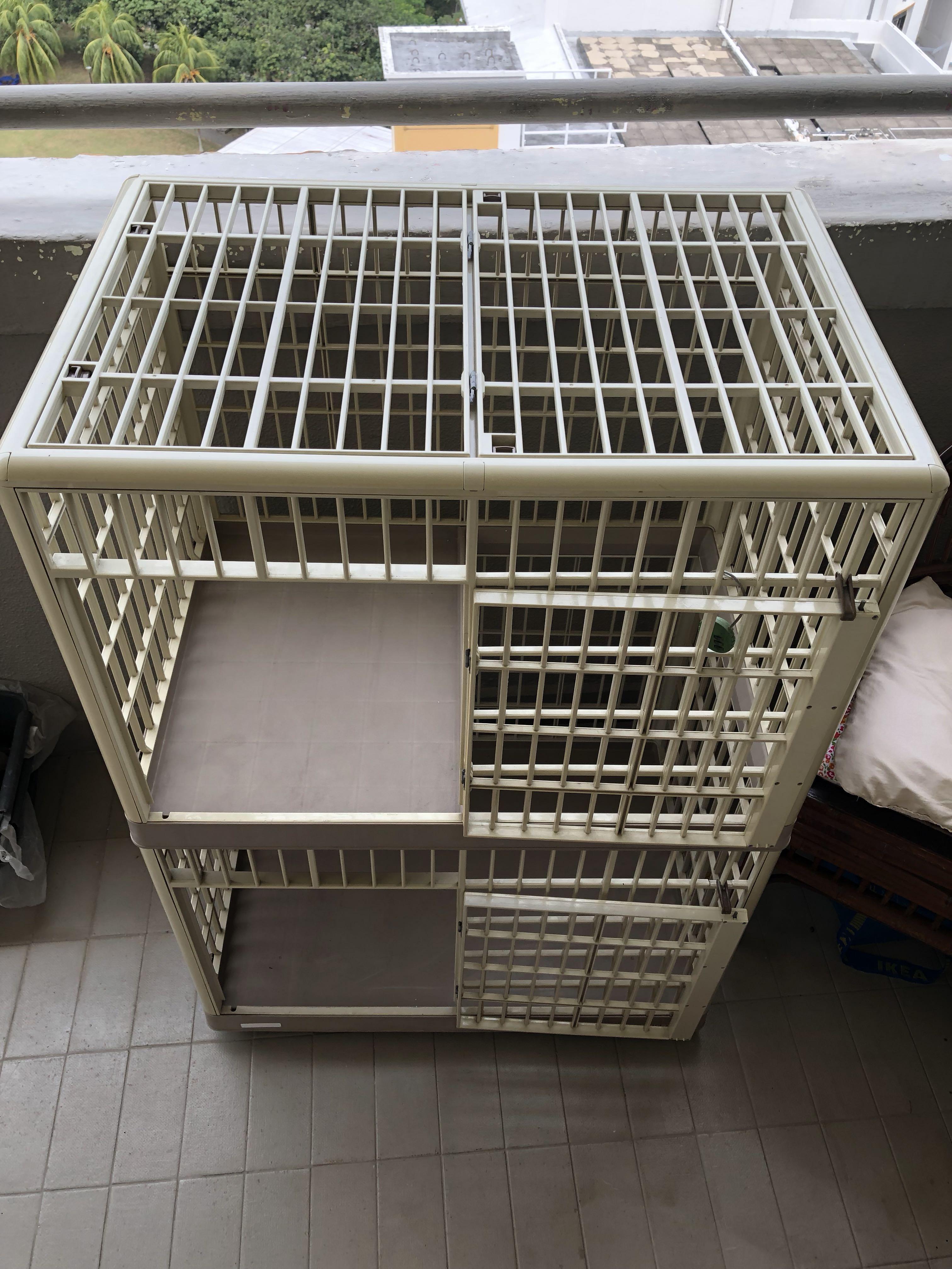 IRIS two ( 2 ) tier Cat Cage, Pet Supplies, Homes & Other Pet