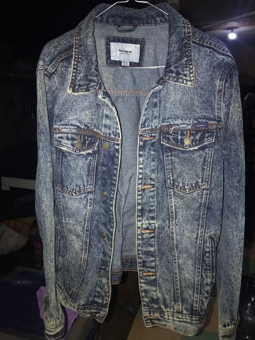 Jaket Trucker Jeans Pull And Bear Original