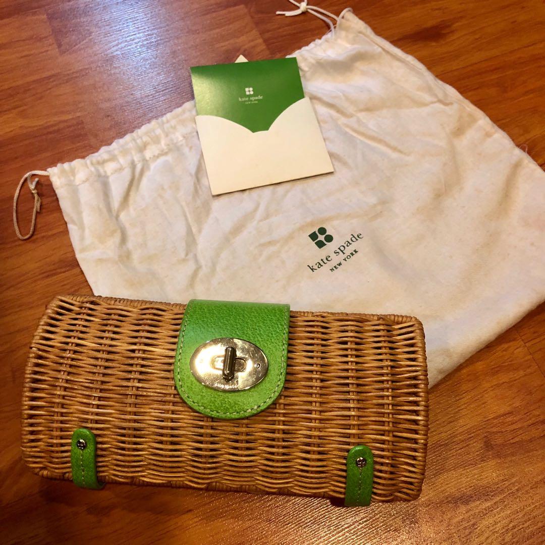 kate spade wicker clutch