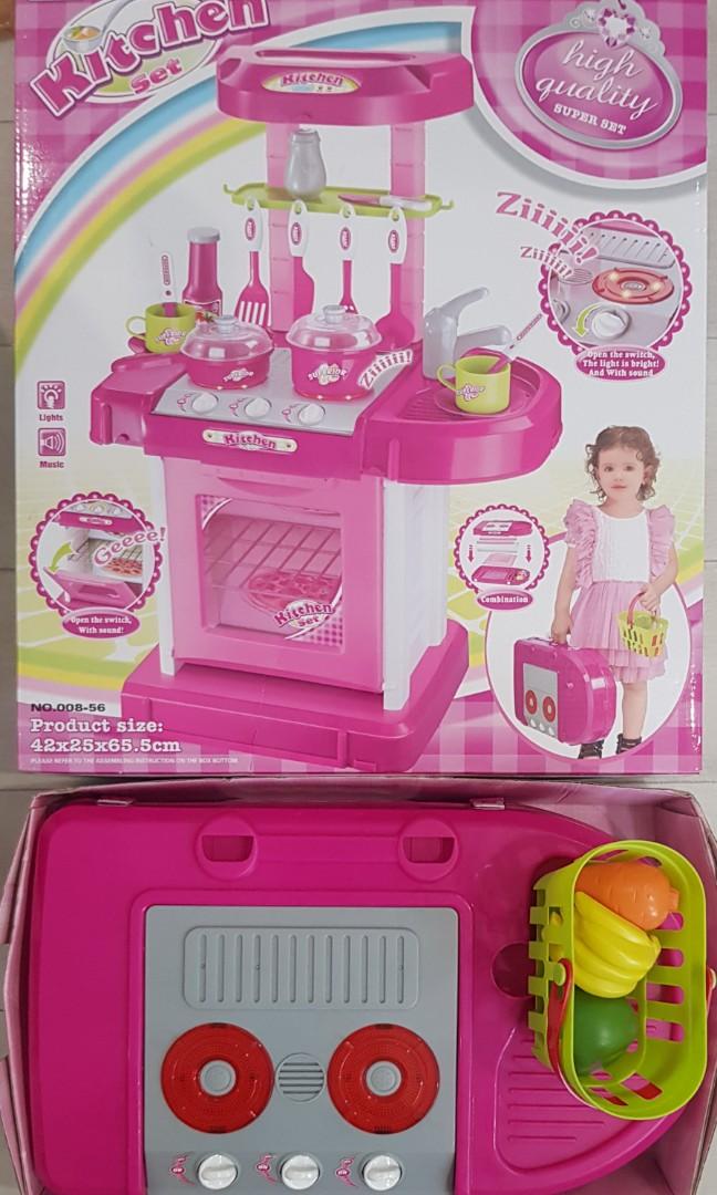 Toys Kitchen Set Bag Carry Along Babies Kids Toys Walkers