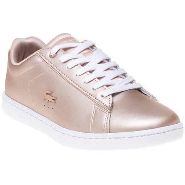 rose gold lacoste shoes