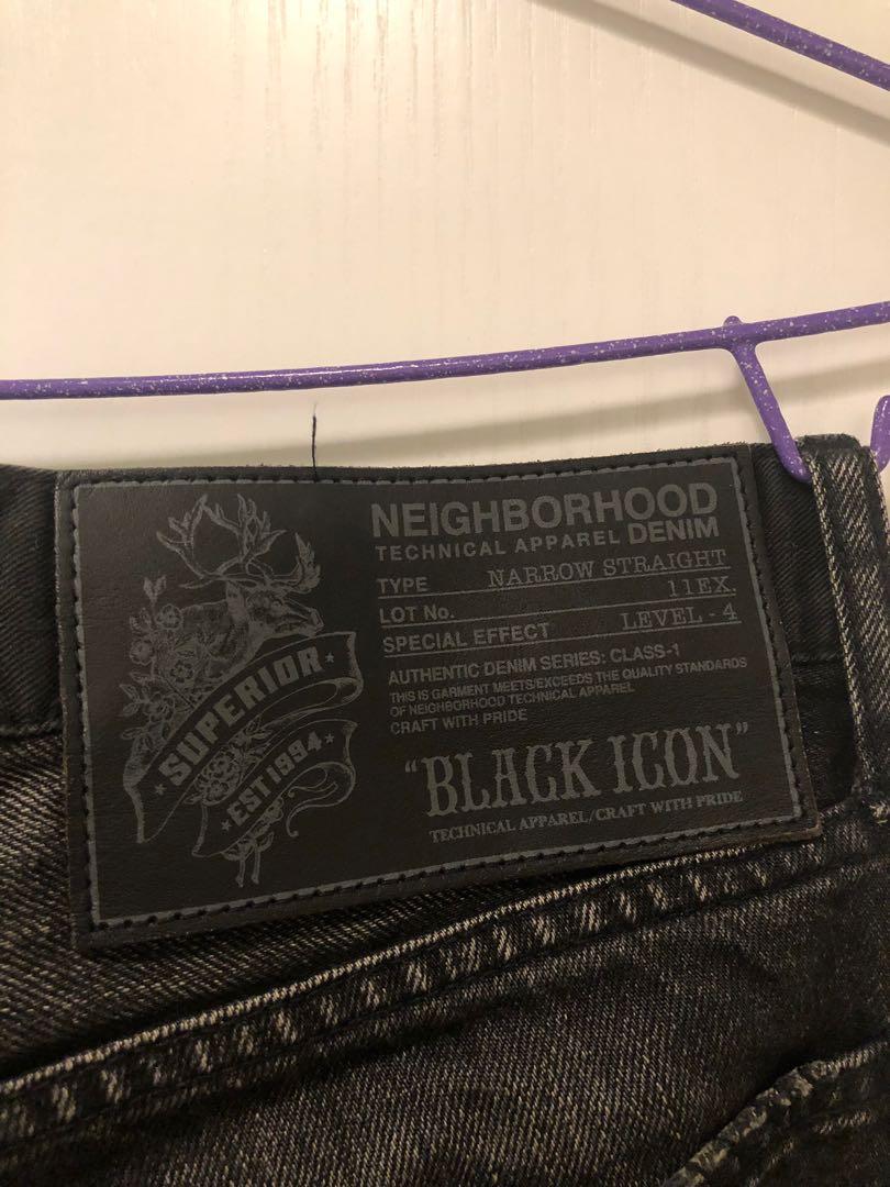 Neighborhood 11 black icon savage narrow straight Jeans, 男裝, 褲