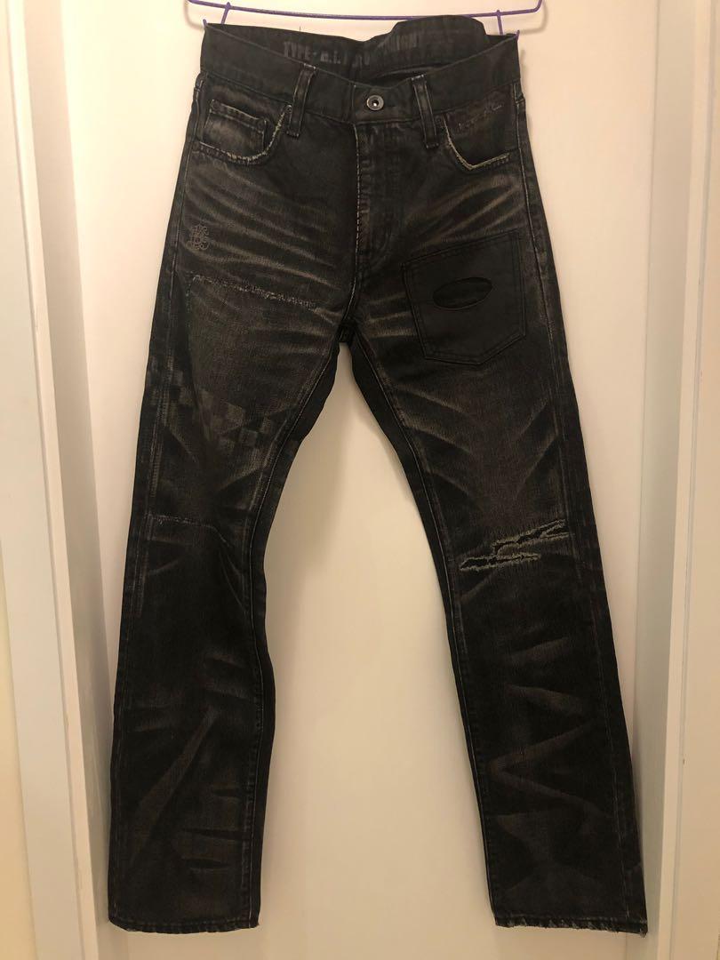 Neighborhood 11 black icon savage narrow straight Jeans, 男裝, 褲
